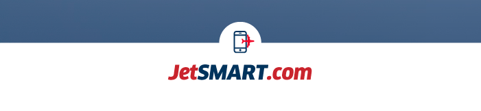 JetSMART.com logo with smartphone booking icon on blue and white background