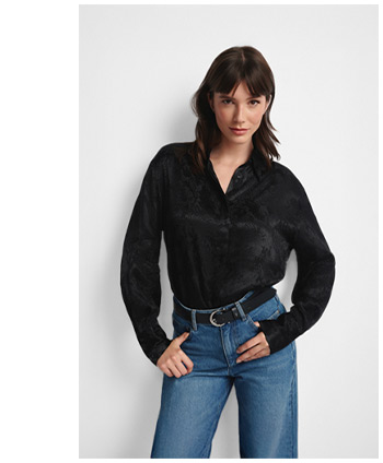 Czarna koszula damska z motywem zwierzęcym