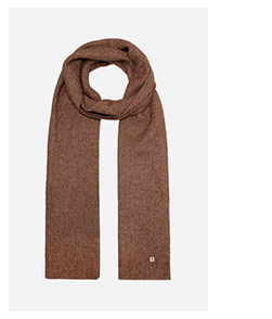 Brązowy szalik damski z domieszką wełny