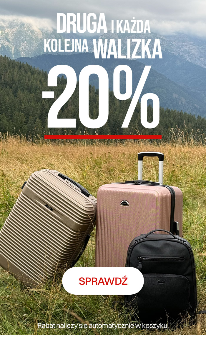 Druga i każda kolejna walizka -20%