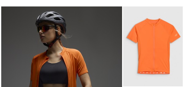 Dámské cyklistické rychleschnoucí tričko - oranžové