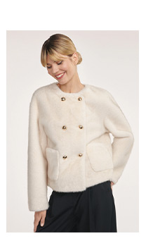 Kremowe futro damskie