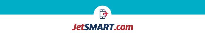 JetSMART.com logo with mobile boarding-pass icon above the brand name on a teal banner