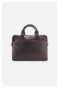 Brązowa sk&oacute;rzana teczka męska