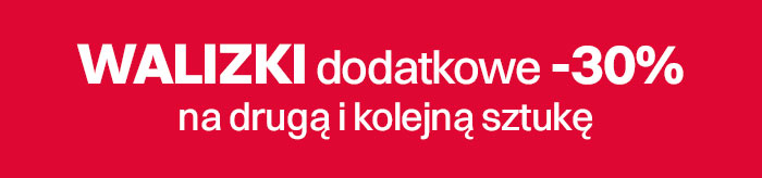 FINAŁ WYPRZEDAŻY, walizki dodatkowe -30% na drugą i każdą kolejną sztukę