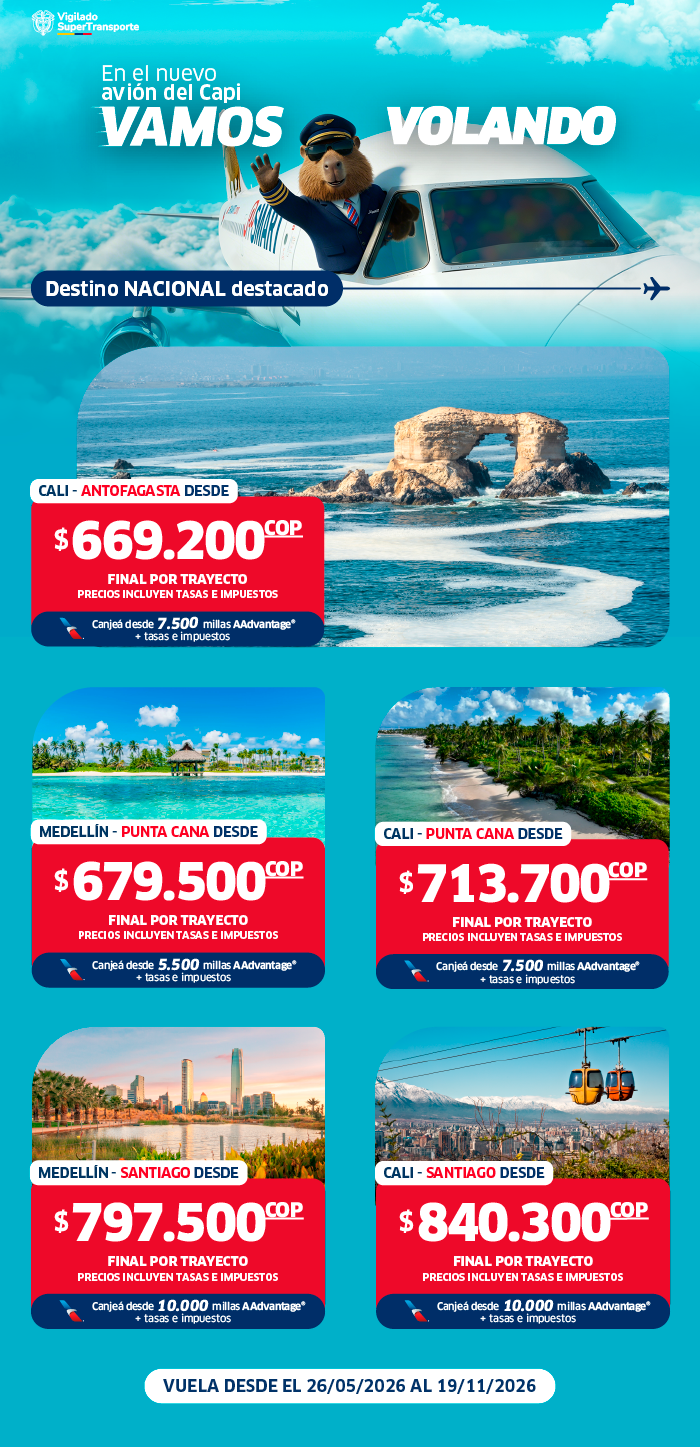 Vuelos internacionales en oferta