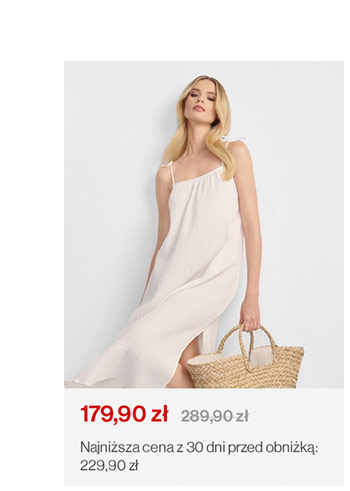 Biała sukienka na ramiączkach