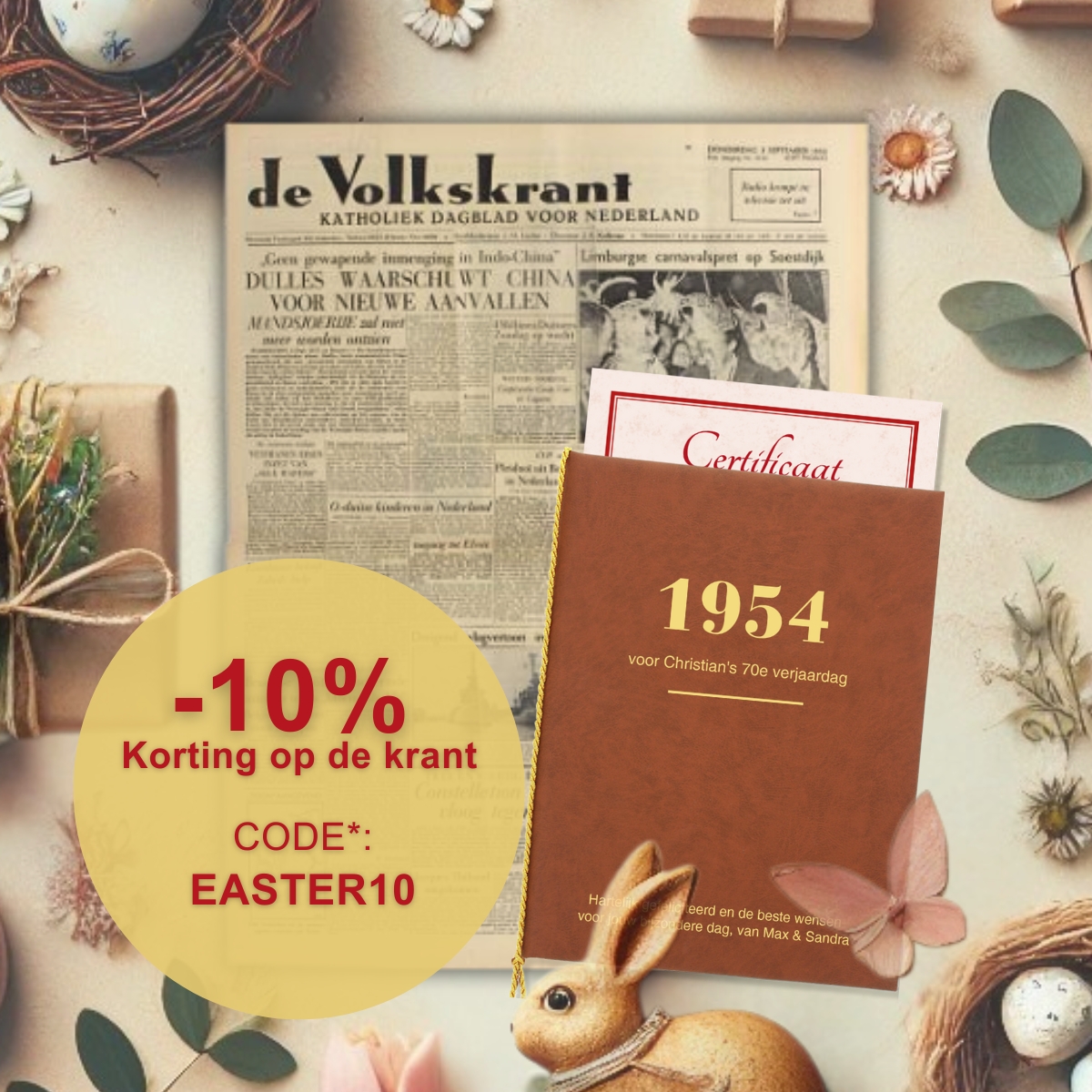 Originele krant als paascadeau