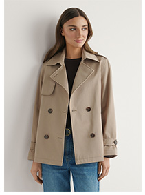 Beżowa kr&oacute;tka kurtka damska