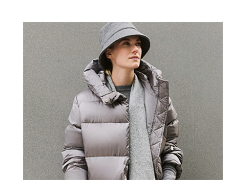 Szara puchowa kurtka damska