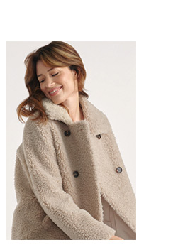 Beżowe futro damskie