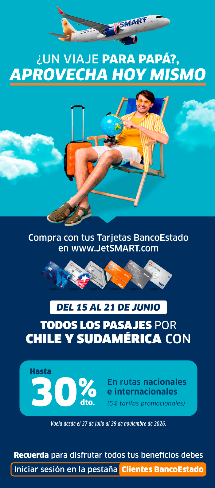 Vuelos nacionales e internacionales en oferta