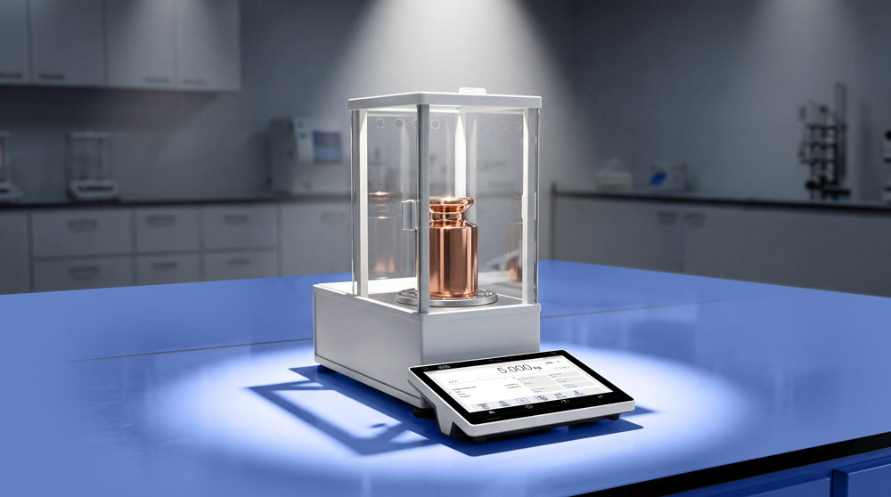 The new PS 5100.5Y precision balance in a laboratory