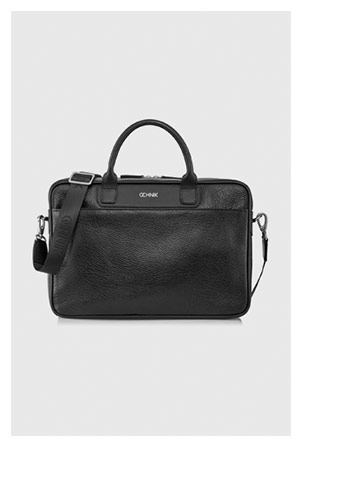 Czarna skórzana torba męska