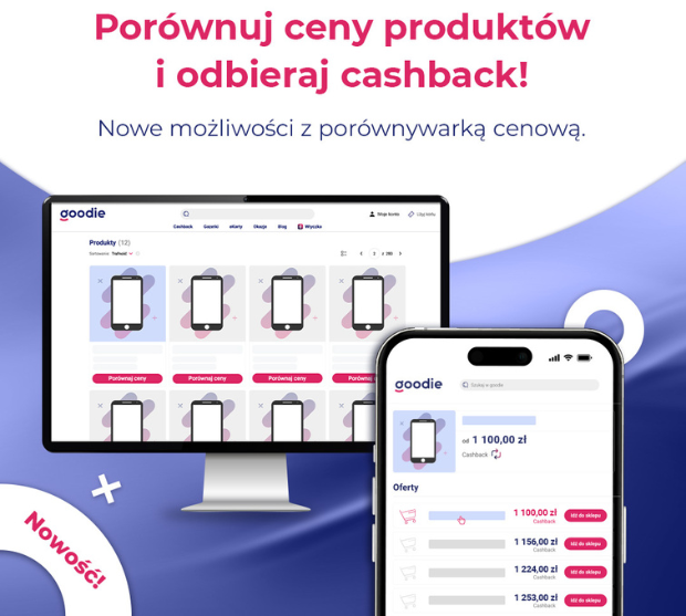Porównuj ceny produktów i odbieraj cashback!
