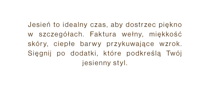 Stylowa Jesień Nowa Kolekcja -25% z kodem MORE