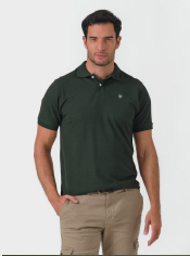 Polo basico atelier de La Garrocha en color verde abeto