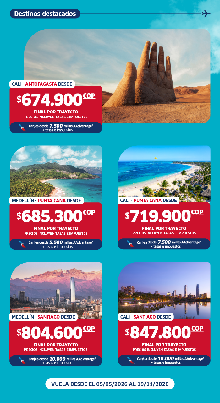 Vuelos internacionales en oferta