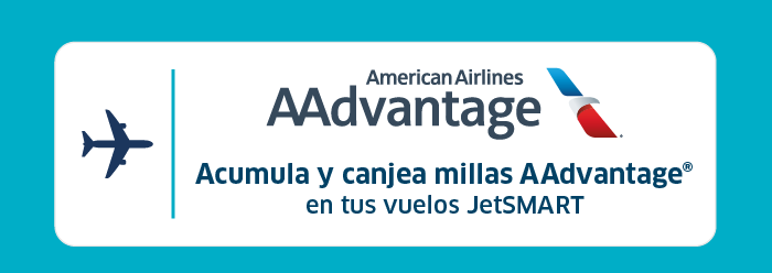 Acumula millas AAdvantage en tus vuelos JetSMART