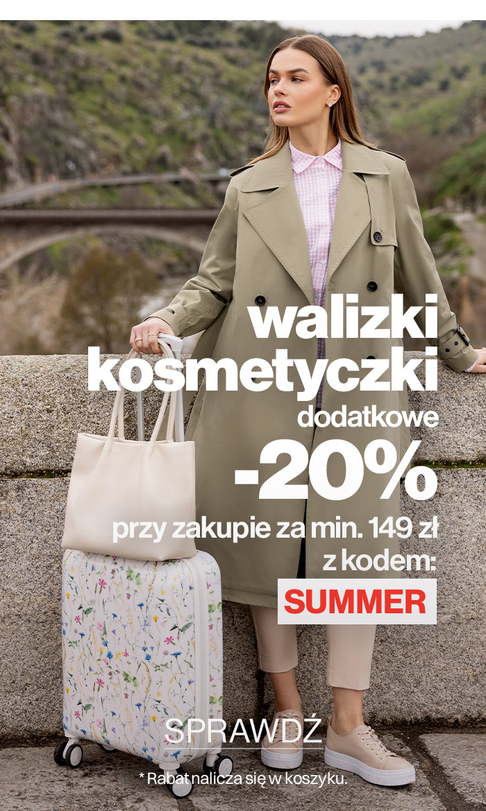 walizki, kosmetyczki dodatkowe -20% przy zakupie za min. 149 zł z kodem: SUMMER