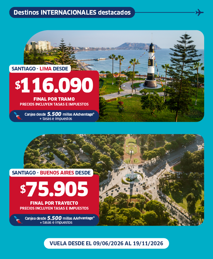 Vuelos internacionales en oferta