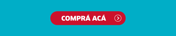 Red rounded 'Comprá acá' buy now button with arrow on teal background, call-to-action
