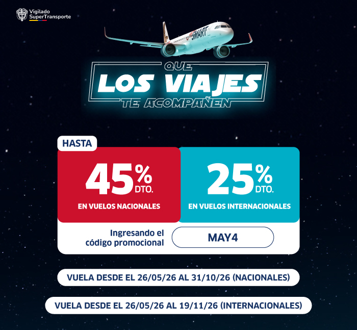 Vuelos nacionales e internacionales en oferta
