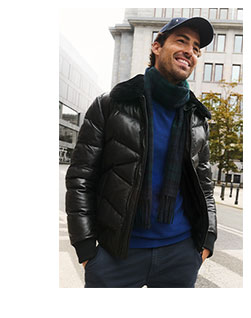 Czarna skórzana kurtka męska z ociepleniem