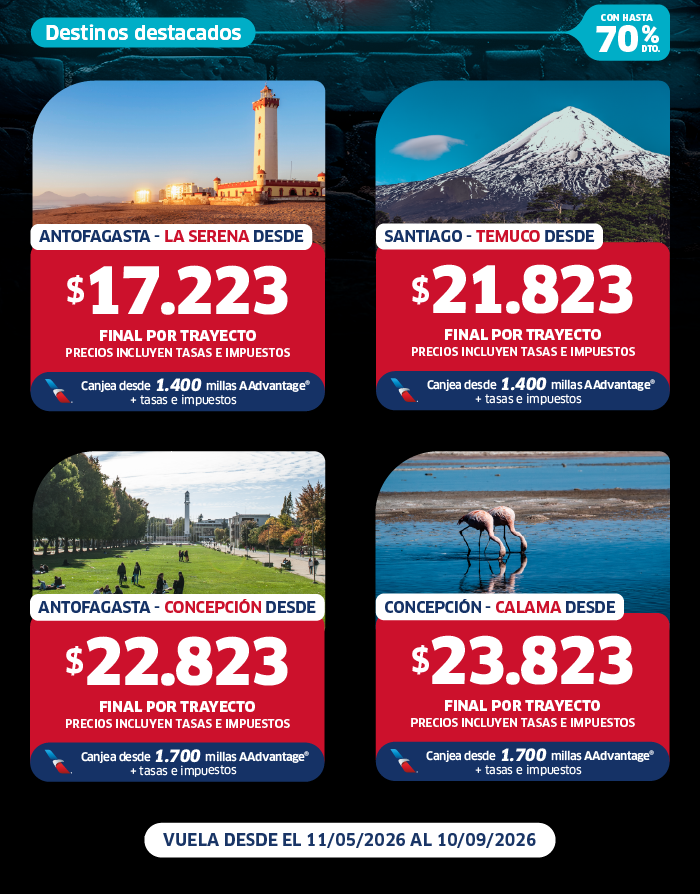 Vuelos nacionales en oferta