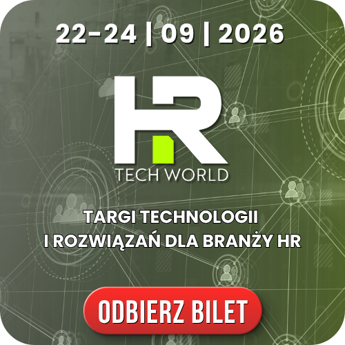 HR Tech World event 22–24 Sep 2026 — technology and solutions for the HR industry, red call-to-action button 'Get ticket'