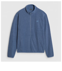Pánský fleece regular se stojáčkem - modrý