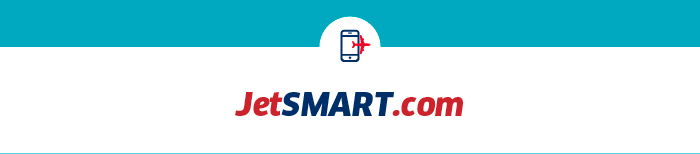 JetSMART.com logo with mobile phone and airplane icon on teal and white background