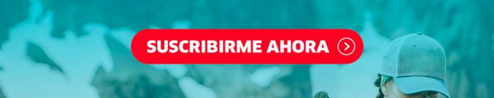 Red call-to-action button reading 'Suscribirme Ahora' over a blurred outdoor background with a person wearing a cap
