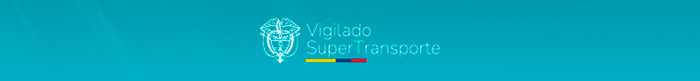 Vigilado SuperTransporte logo with shield emblem on a turquoise gradient background