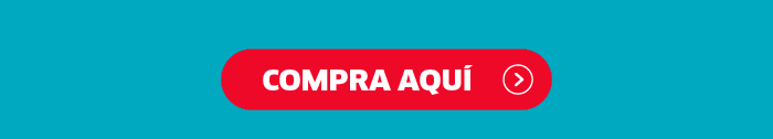 Red 'Buy here' call-to-action button with white text and right arrow on turquoise background