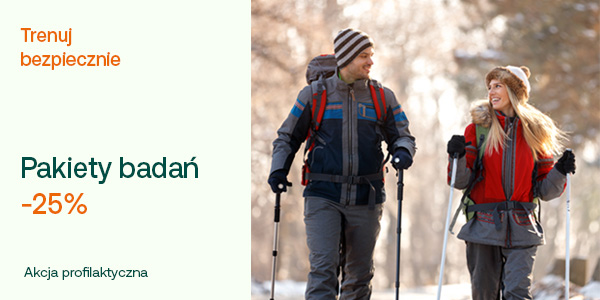 -25% na wybrane pakiety badań sportowych