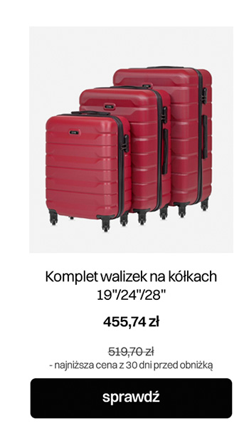 Komplet walizek na k&oacute;łkach