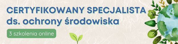 Banner for Certified Environmental Protection Specialist online training (Polish-language) — three online courses