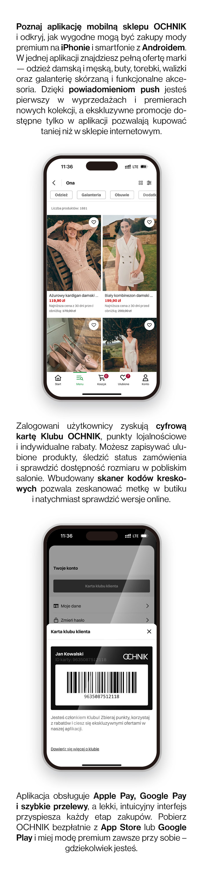 Pobierz aplikację OCHNIK i odbierz 30zł za zapis do Klubu Klienta!
