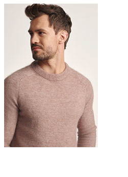 Camelowy sweter męski z wełną