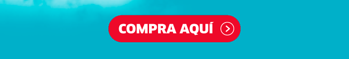 Red 'Buy Here' call-to-action button with white text and arrow on a turquoise gradient background