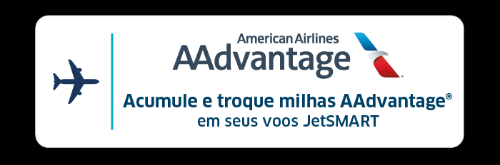 Ganhe milhas AAdvantage em seus voos JetSMART.