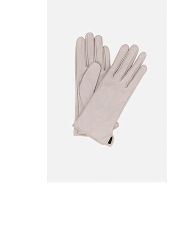 Skórzane białe rękawiczki damskie