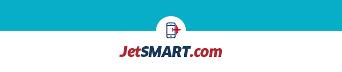 JetSMART.com logo with stylised mobile-phone-and-plane icon on teal and white banner