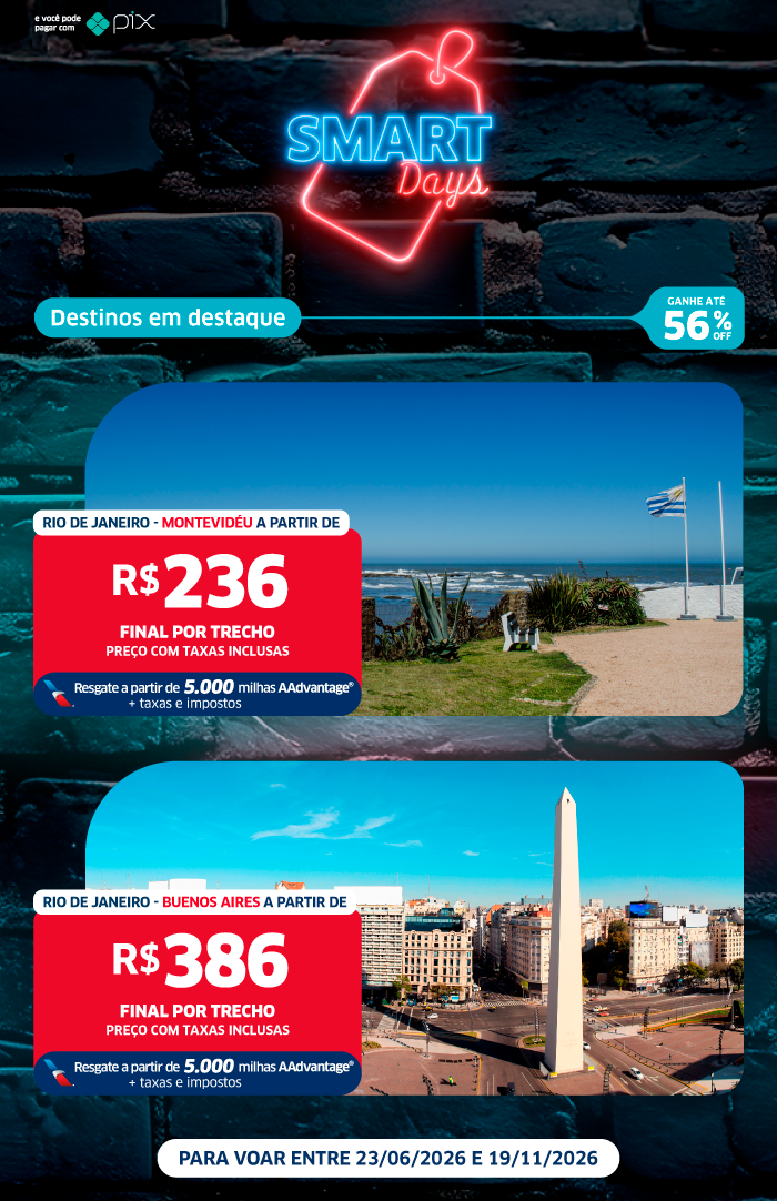 Voos internacionais à venda