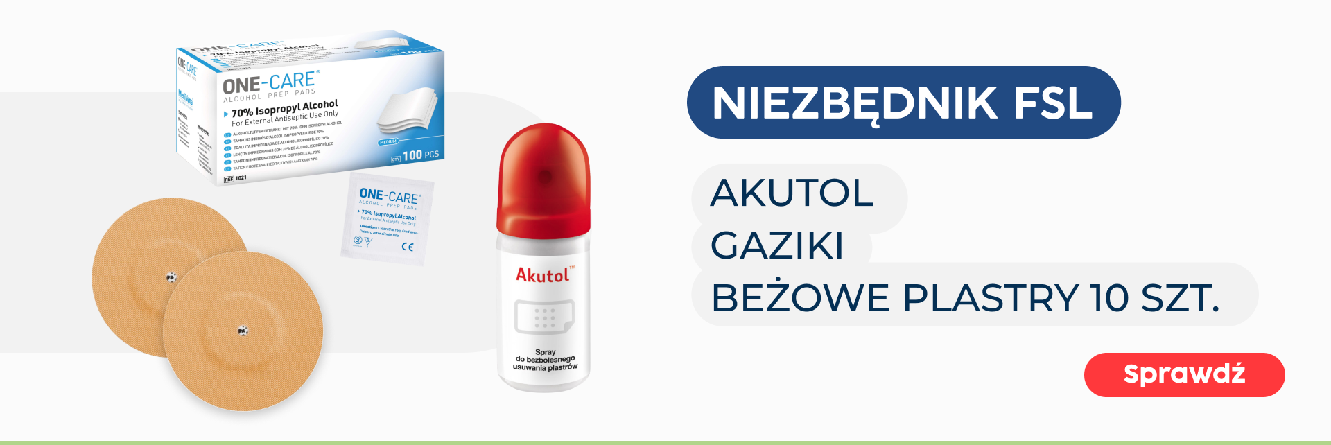 Niezbędnik FSL: akutol, gaziki i plastry