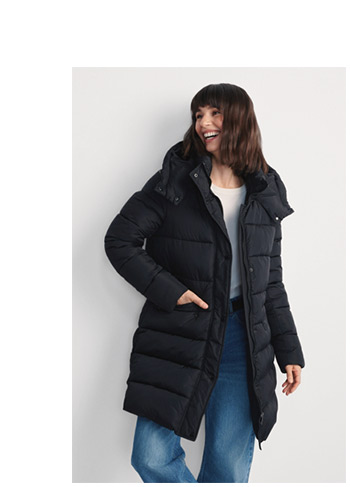 Czarna zimowa kurtka damska