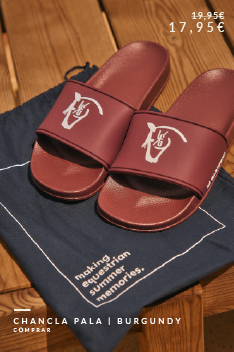Rebajas - Chancla pala en color burgundy por 17,95€ - La Garrocha