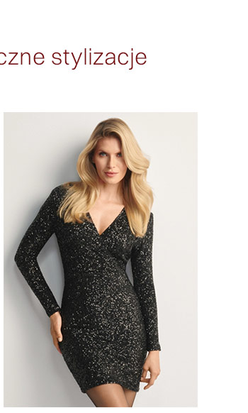 Czarna cekinowa sukienka