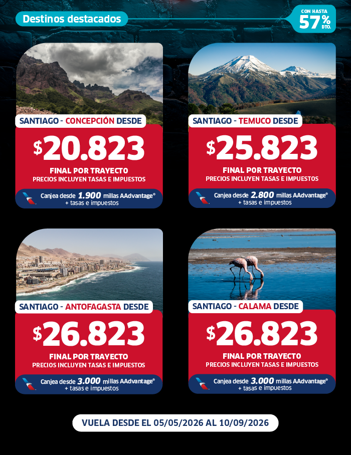 Vuelos nacionales en oferta